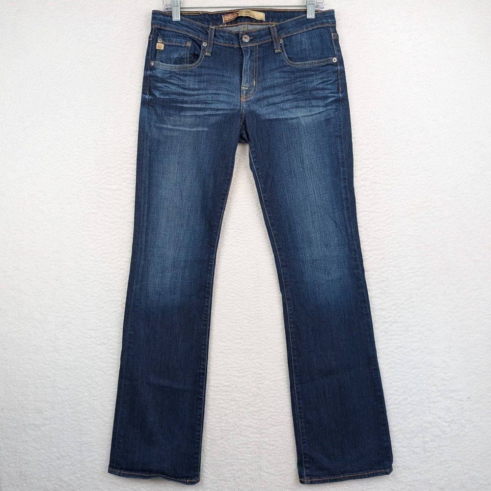 BIG STAR Remy Bootcut Jeans Women's 30L Flap Pocket Low Rise Fit Dark Wash Denim